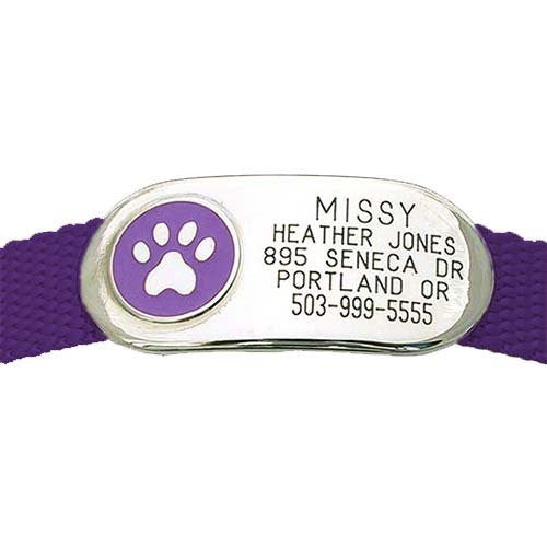 Jewelry Collar Tag - Paw, - Lucky Pet